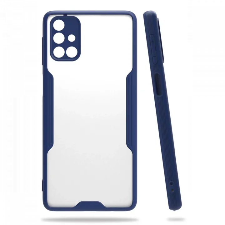 Mey İthalat®  Samsung Galaxy M31S Kılıf Platin Silikon - Lacivert