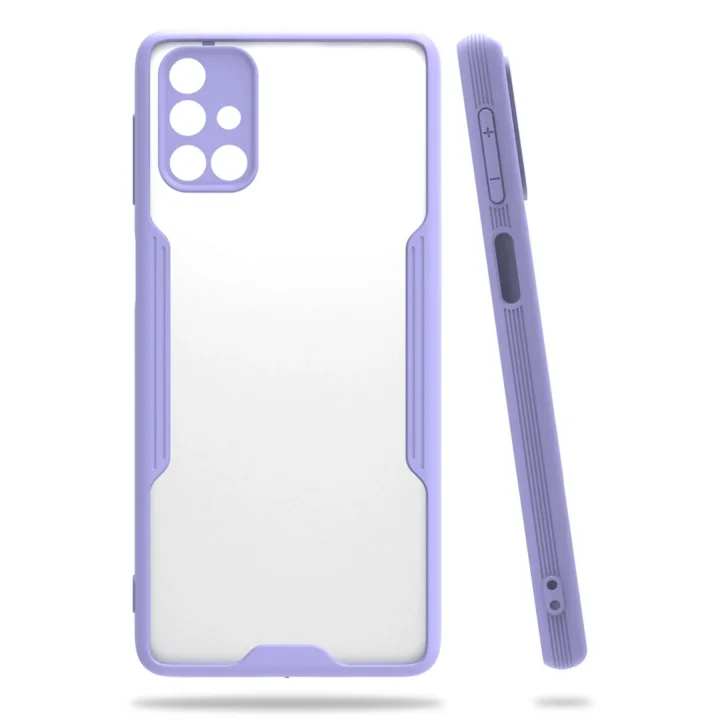 Mey İthalat®  Samsung Galaxy M31S Kılıf Platin Silikon - Lila
