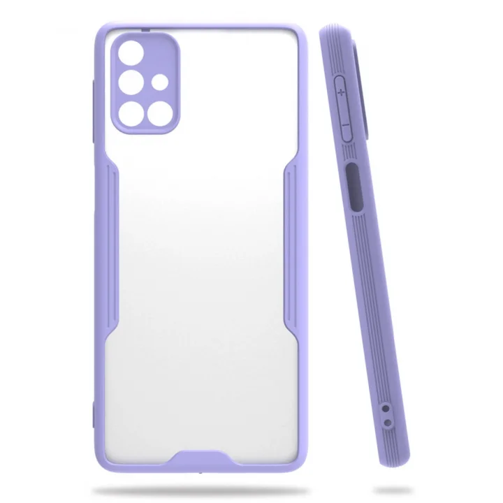 Mey İthalat®  Samsung Galaxy M31S Kılıf Platin Silikon - Lila