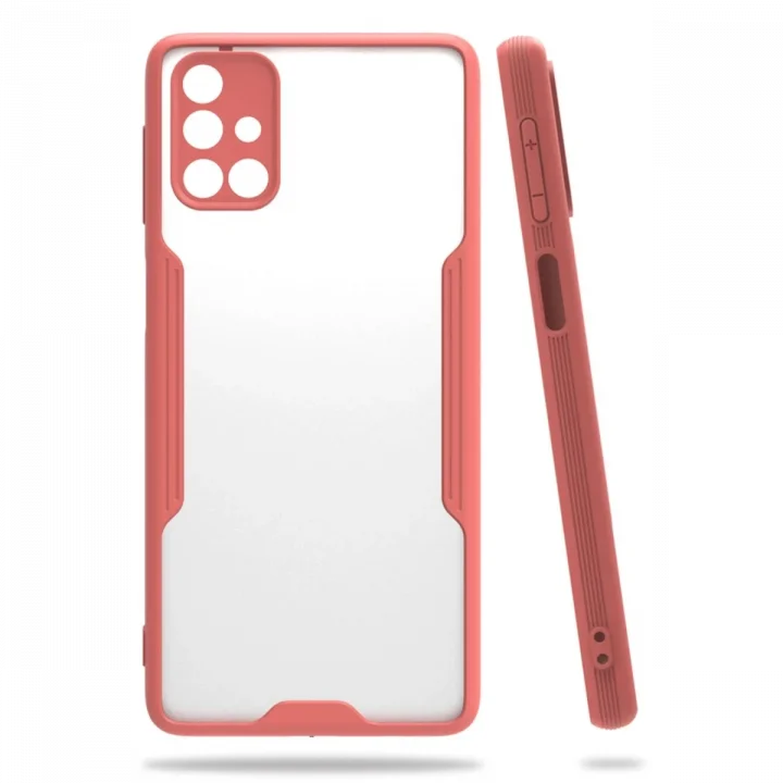 Mey İthalat®  Samsung Galaxy M31S Kılıf Platin Silikon - Pembe