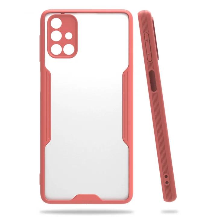 Mey İthalat®  Samsung Galaxy M31S Kılıf Platin Silikon - Pembe