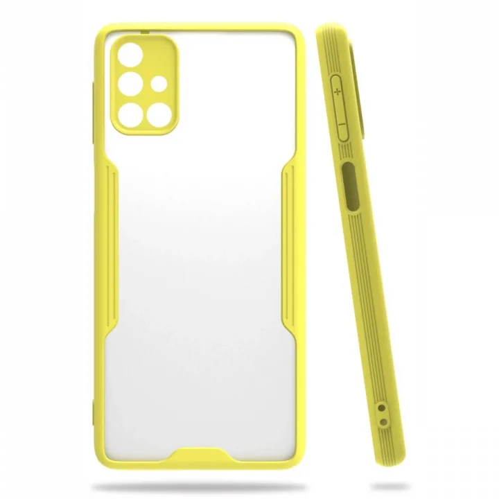Mey İthalat®  Samsung Galaxy M31S Kılıf Platin Silikon - Sarı