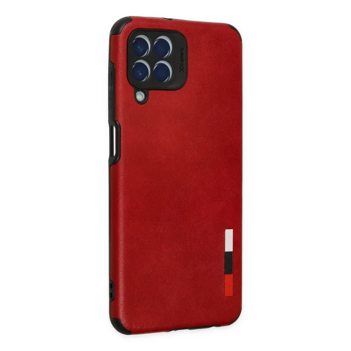 Mey İthalat®  Samsung Galaxy M33 Kılıf Loop Deri Silikon - Kırmızı