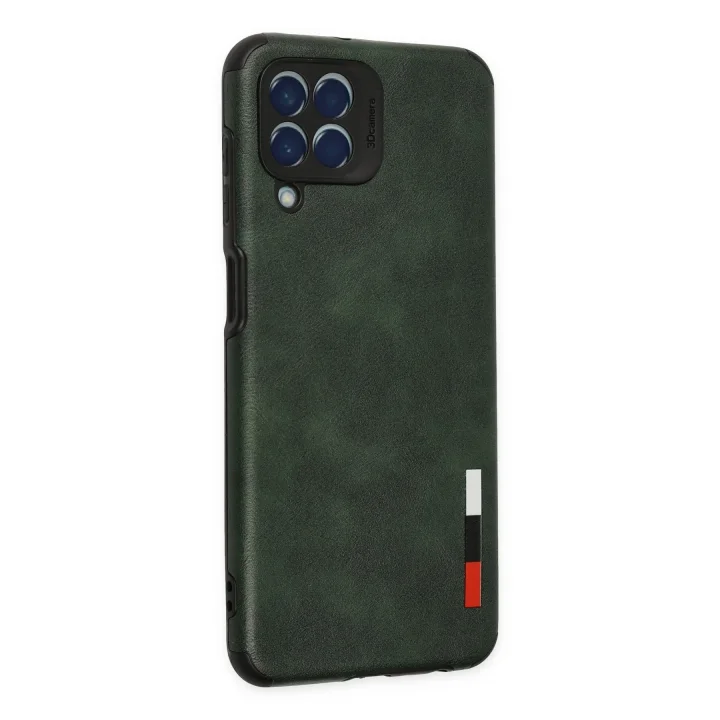 Mey İthalat®  Samsung Galaxy M33 Kılıf Loop Deri Silikon - Yeşil