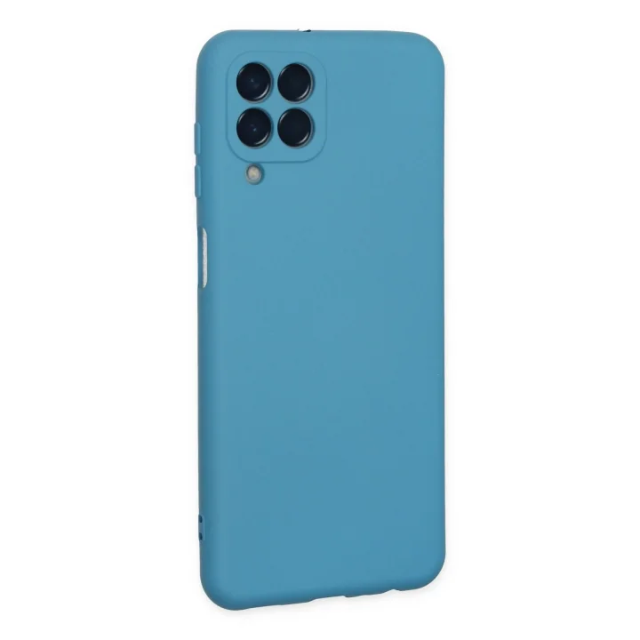 Mey İthalat®  Samsung Galaxy M33 Kılıf Nano içi Kadife Silikon - Mavi