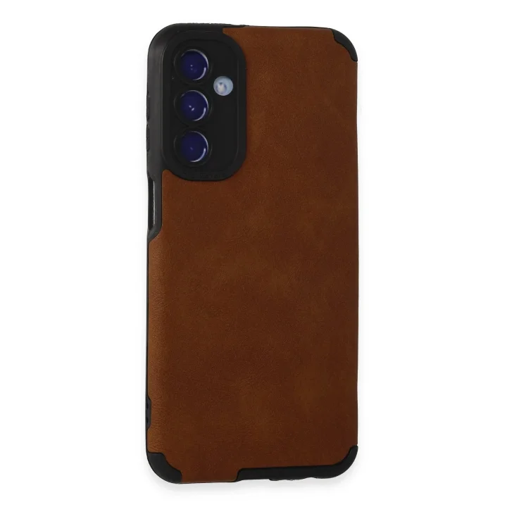 Mey İthalat®  Samsung Galaxy M34 5G Kılıf Loop Deri Silikon - Kahverengi