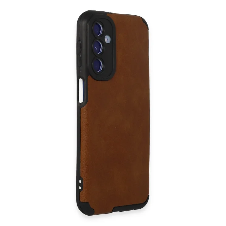 Mey İthalat®  Samsung Galaxy M34 5G Kılıf Loop Deri Silikon - Kahverengi