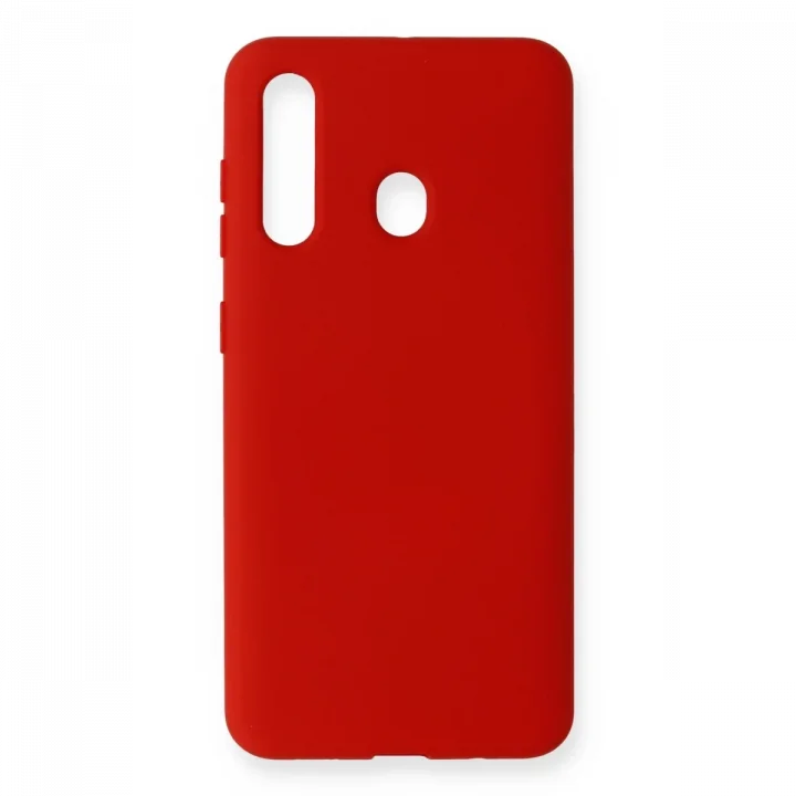 Mey İthalat®  Samsung Galaxy M40 Kılıf Nano içi Kadife Silikon - Kırmızı