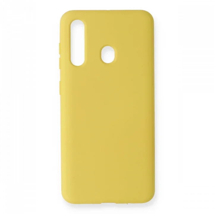 Mey İthalat®  Samsung Galaxy M40 Kılıf Nano içi Kadife Silikon - Sarı