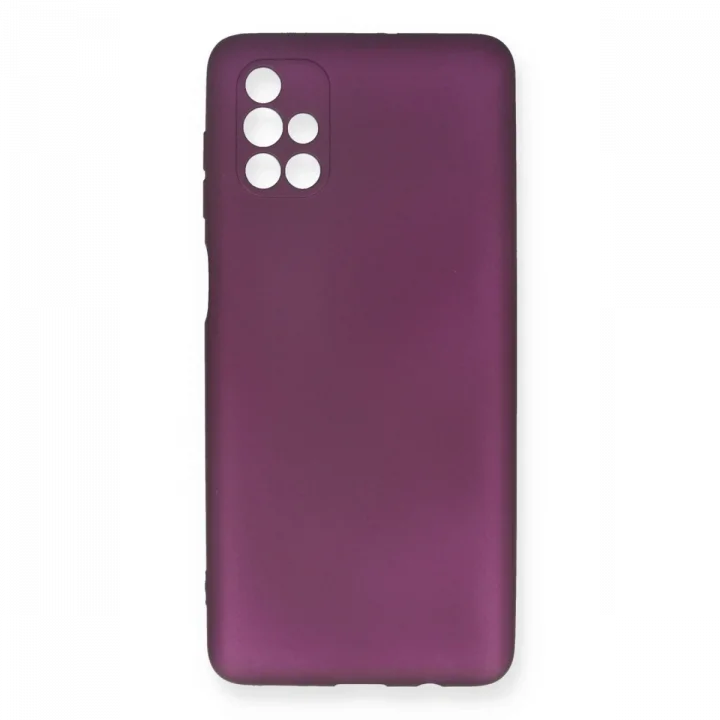 Mey İthalat®  Samsung Galaxy M51 Kılıf First Silikon - Mürdüm