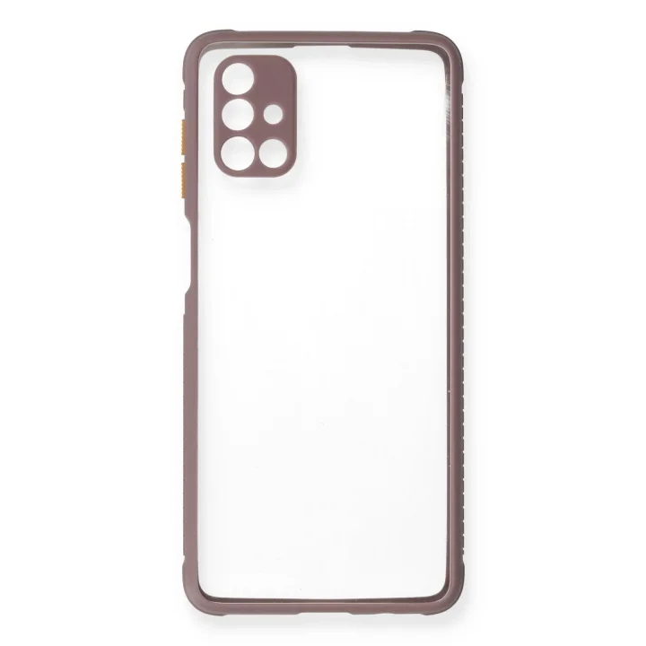 Mey İthalat®  Samsung Galaxy M51 Kılıf Miami Şeffaf Silikon - Açık Mor