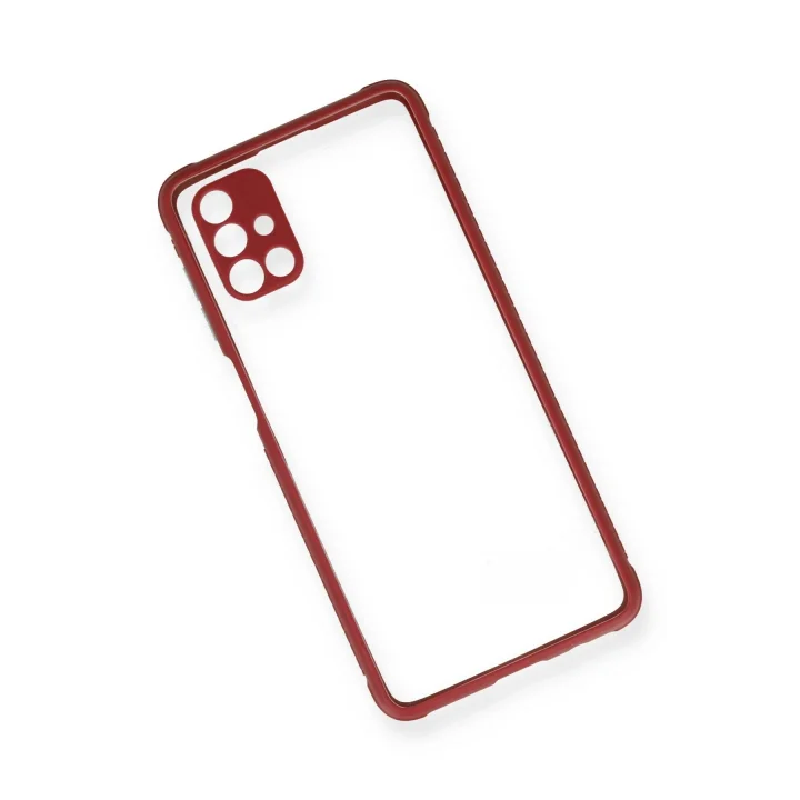 Mey İthalat®  Samsung Galaxy M51 Kılıf Miami Şeffaf Silikon - Fuşya