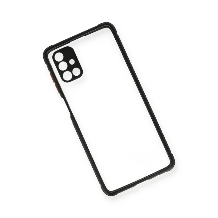 Mey İthalat®  Samsung Galaxy M51 Kılıf Miami Şeffaf Silikon - Siyah