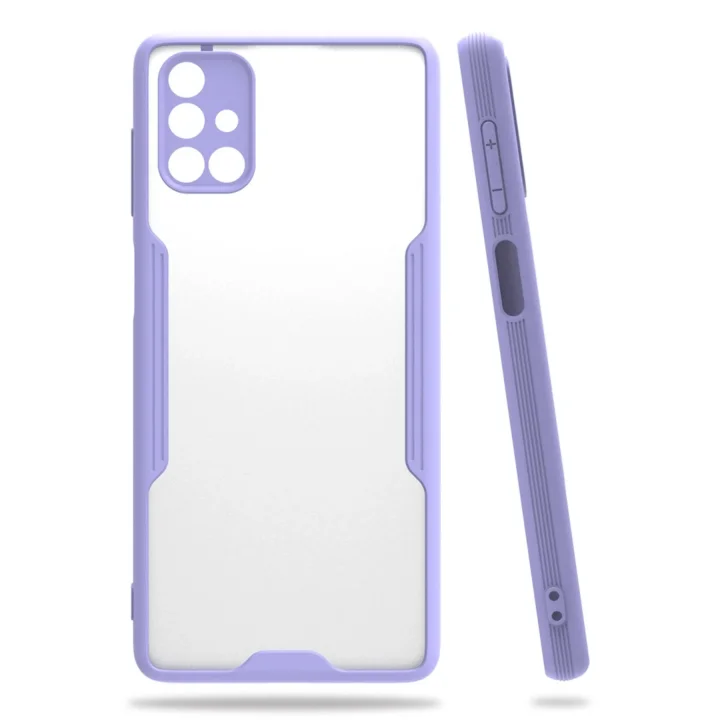 Mey İthalat®  Samsung Galaxy M51 Kılıf Platin Silikon - Lila