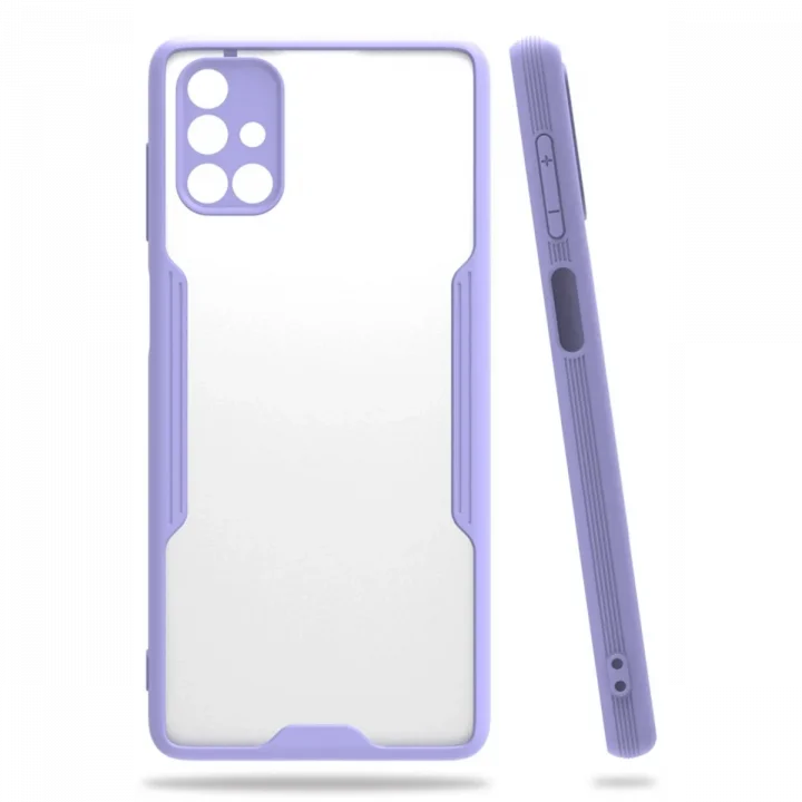 Mey İthalat®  Samsung Galaxy M51 Kılıf Platin Silikon - Lila