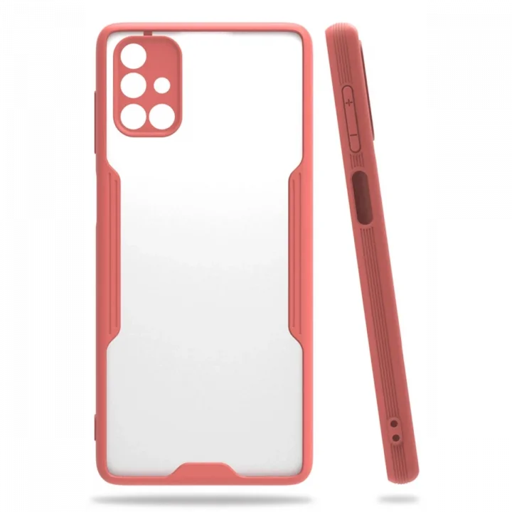 Mey İthalat®  Samsung Galaxy M51 Kılıf Platin Silikon - Pembe