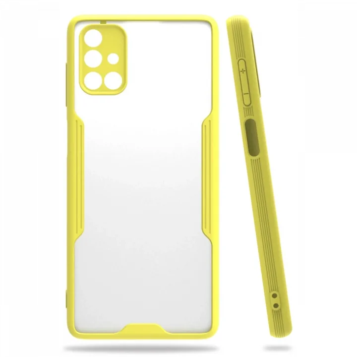Mey İthalat®  Samsung Galaxy M51 Kılıf Platin Silikon - Sarı