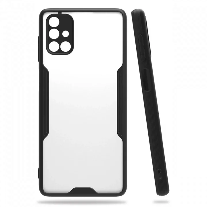 Mey İthalat®  Samsung Galaxy M51 Kılıf Platin Silikon - Siyah