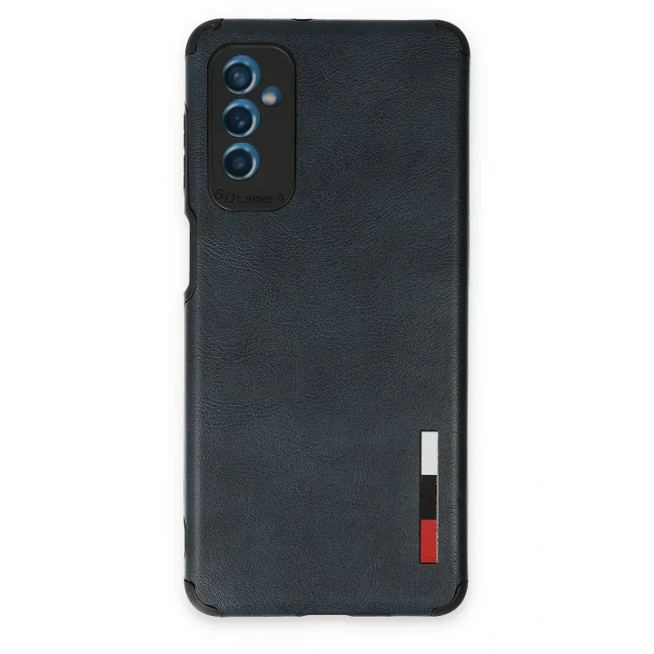 Mey İthalat®  Samsung Galaxy M52 5G Kılıf Loop Deri Silikon - Lacivert