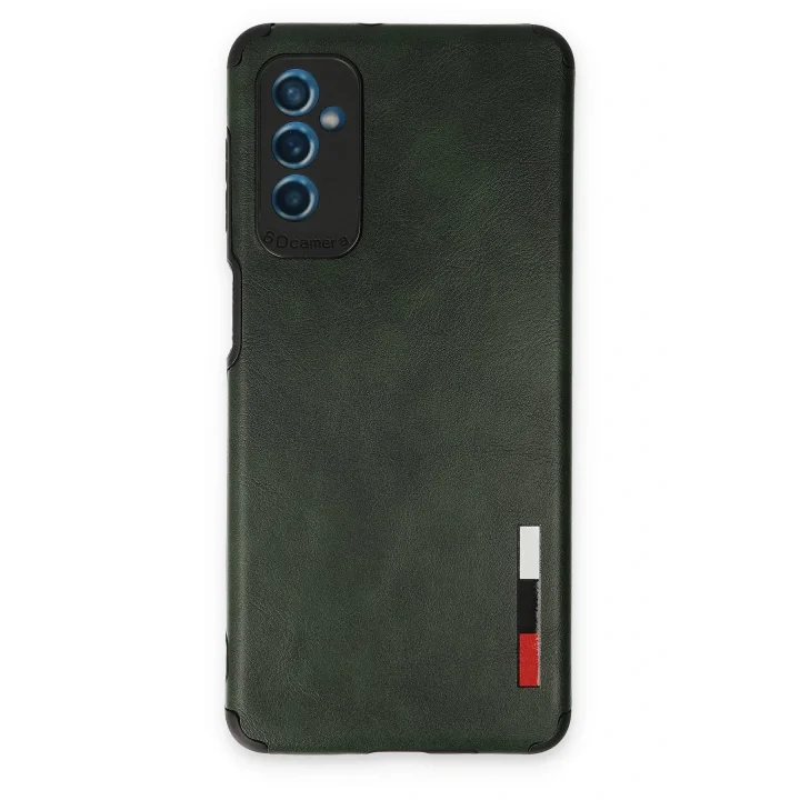 Mey İthalat®  Samsung Galaxy M52 5G Kılıf Loop Deri Silikon - Yeşil