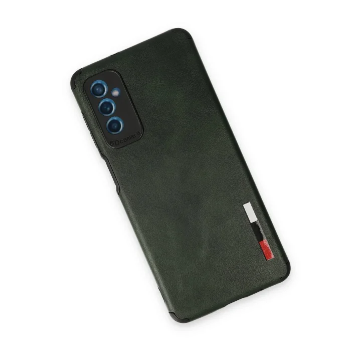 Mey İthalat®  Samsung Galaxy M52 5G Kılıf Loop Deri Silikon - Yeşil