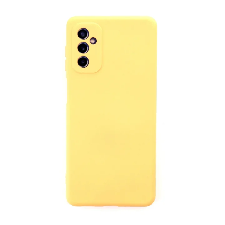 Mey İthalat®  Samsung Galaxy M52 5G Kılıf Nano içi Kadife Silikon - Sarı