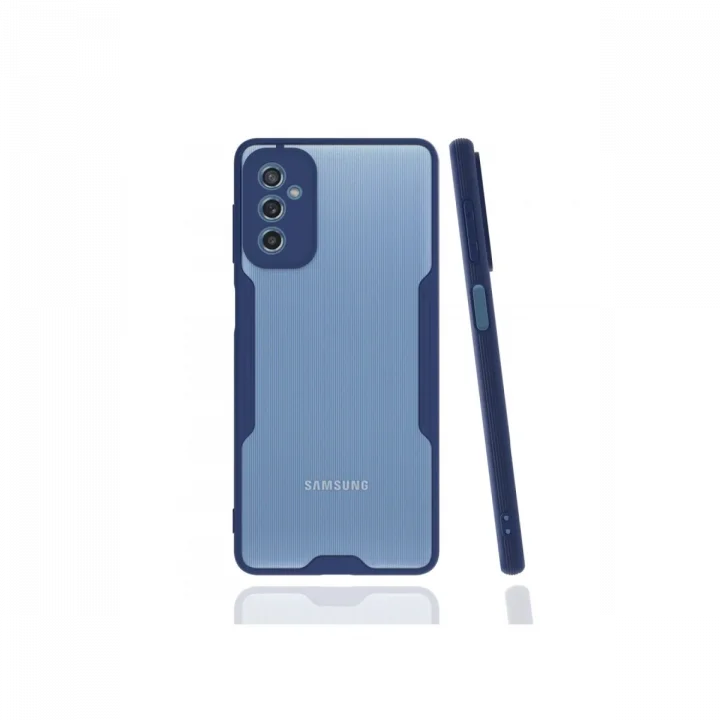 Mey İthalat®  Samsung Galaxy M52 5G Kılıf Platin Silikon - Lacivert