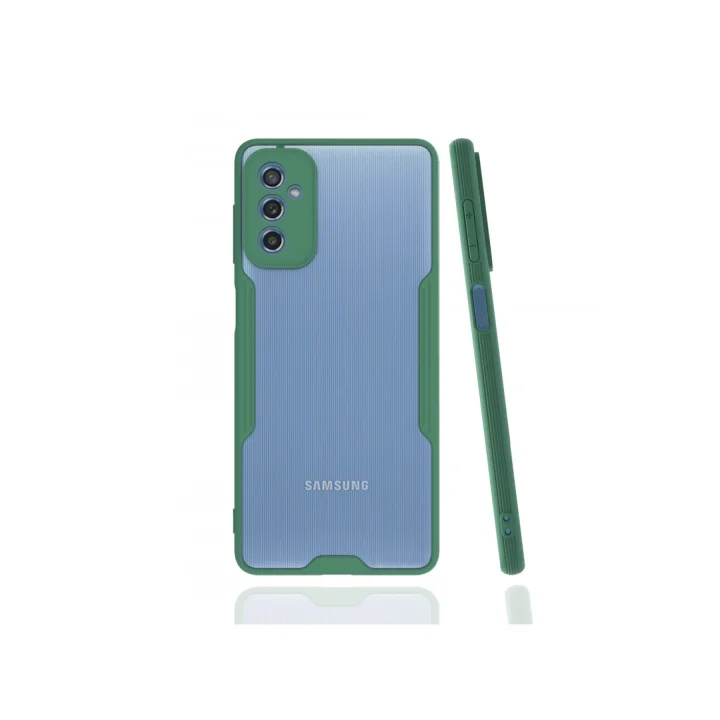 Mey İthalat®  Samsung Galaxy M52 5G Kılıf Platin Silikon - Yeşil