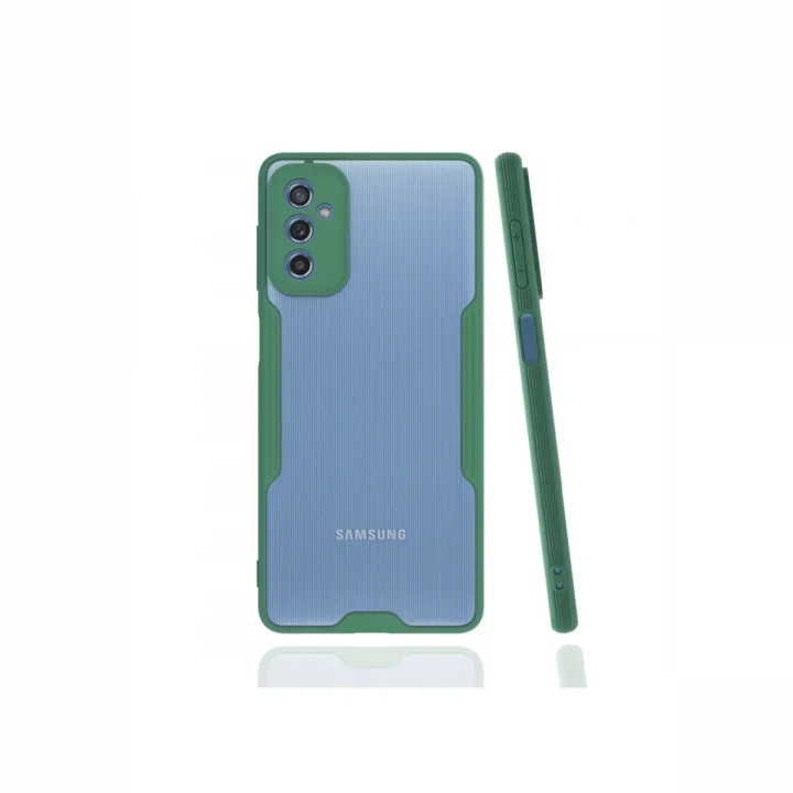 Mey İthalat®  Samsung Galaxy M52 5G Kılıf Platin Silikon - Yeşil