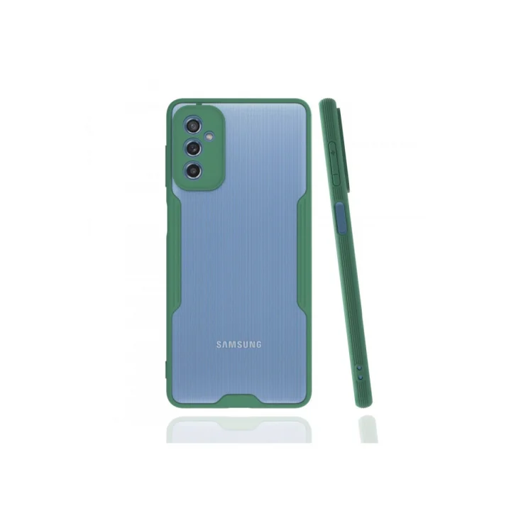 Mey İthalat®  Samsung Galaxy M52 5G Kılıf Platin Silikon - Yeşil
