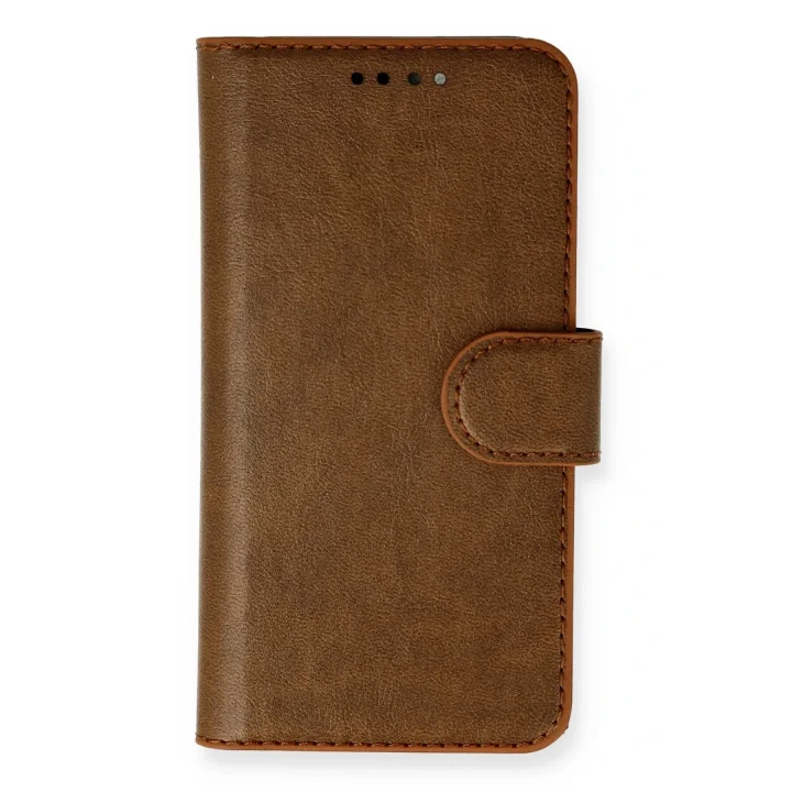 Mey İthalat®  Samsung Galaxy M52 5G Kılıf Trend S Plus Kapaklı Kılıf - Taba