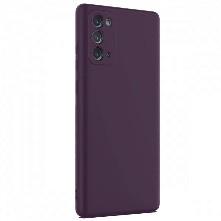 Mey İthalat®  Samsung Galaxy Note 20 Kılıf First Silikon - Mürdüm