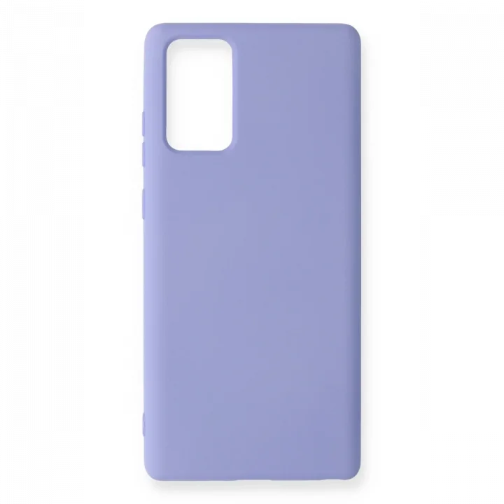 Mey İthalat®  Samsung Galaxy Note 20 Kılıf Nano içi Kadife Silikon - Lila