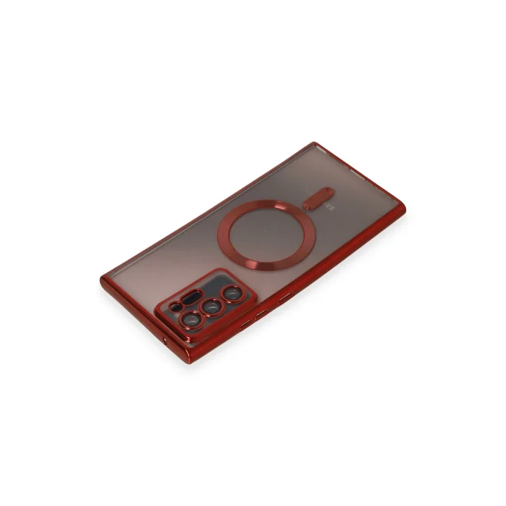 Mey İthalat®  Samsung Galaxy Note 20 Ultra Kılıf Kross Magneticsafe Kapak - Kırmızı