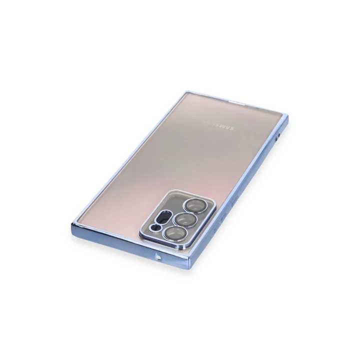 Mey İthalat®  Samsung Galaxy Note 20 Ultra Kılıf  Lensli Silikon - Açık Mavi