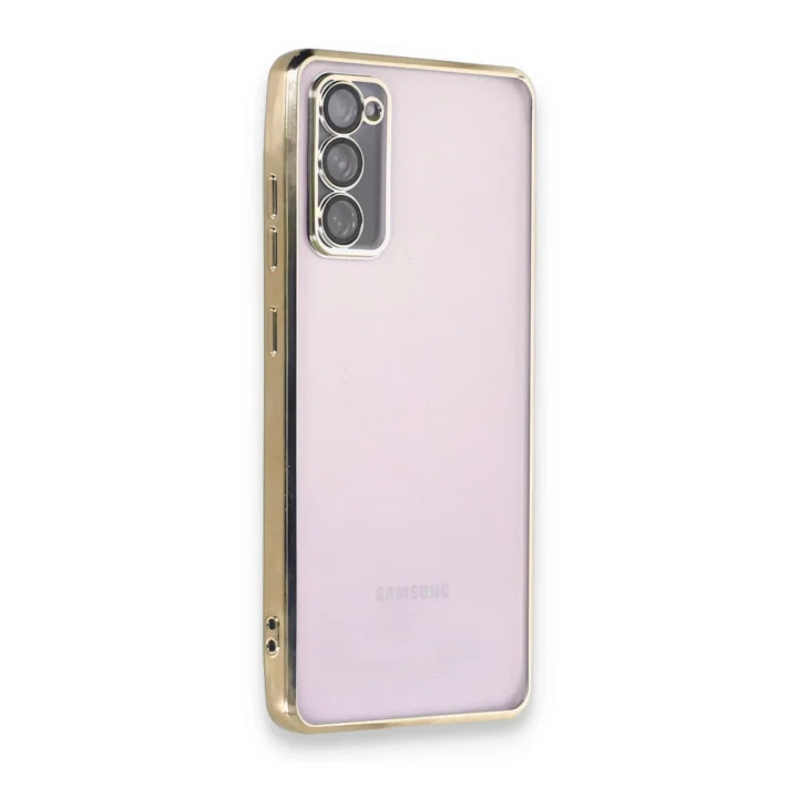 Mey İthalat®  Samsung Galaxy S20 FE Kılıf  Lensli Silikon - Gold