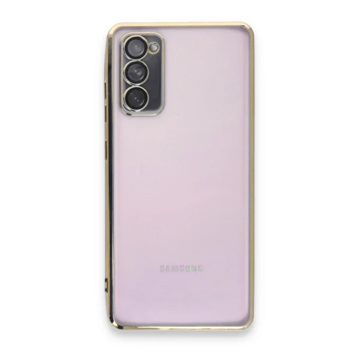 Mey İthalat®  Samsung Galaxy S20 FE Kılıf  Lensli Silikon - Gold