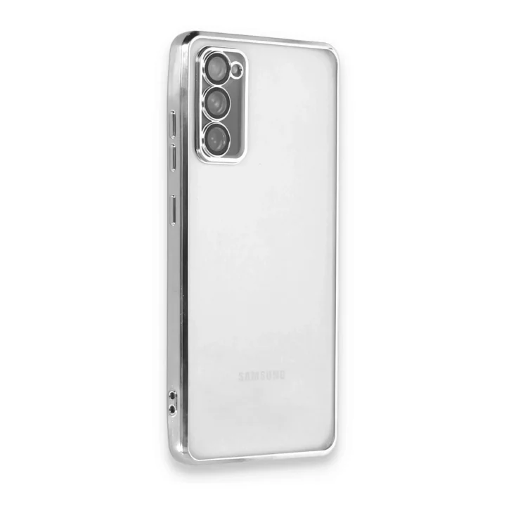 Mey İthalat®  Samsung Galaxy S20 FE Kılıf  Lensli Silikon - Gümüş