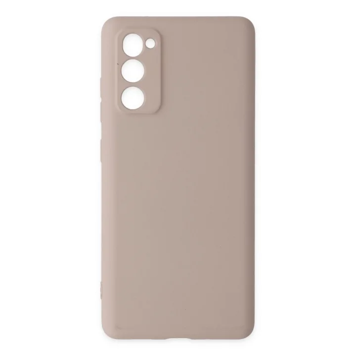Mey İthalat®  Samsung Galaxy S20 FE Kılıf Nano içi Kadife Silikon - Pudra