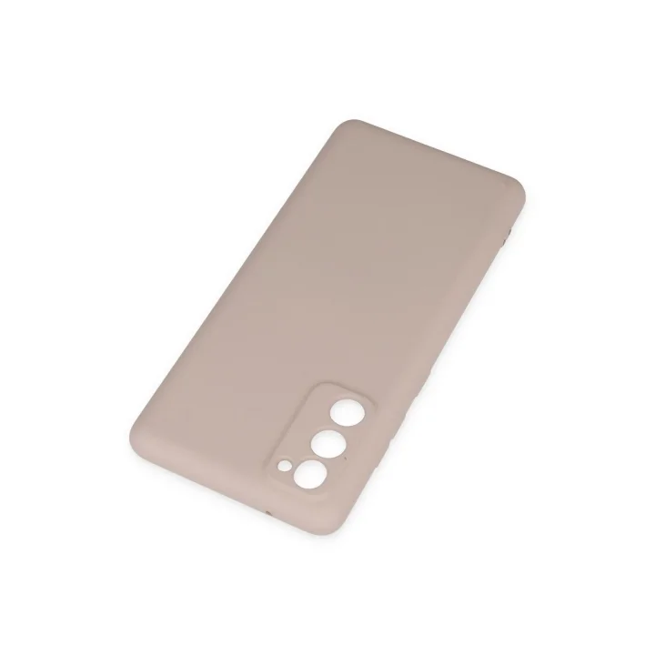 Mey İthalat®  Samsung Galaxy S20 FE Kılıf Nano içi Kadife Silikon - Pudra