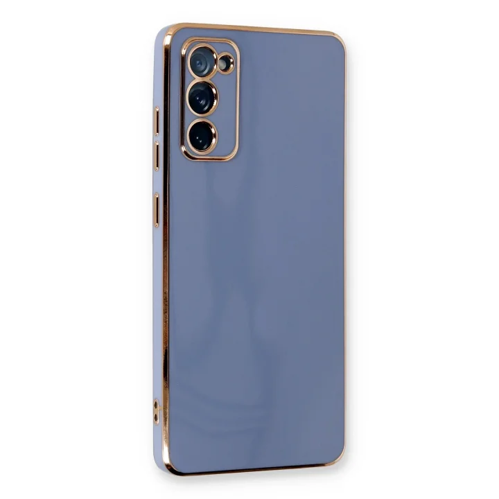 Mey İthalat®  Samsung Galaxy S20 FE Kılıf Volet Silikon - Mavi