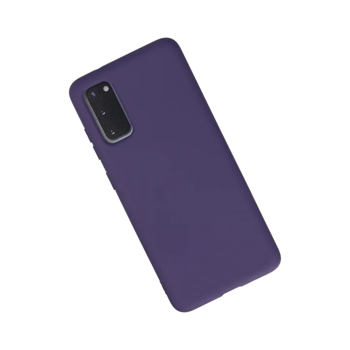 Mey İthalat®  Samsung Galaxy S20 Kılıf Nano içi Kadife Silikon - Mor