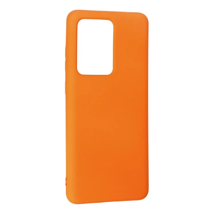 Mey İthalat®  Samsung Galaxy S20 Ultra Kılıf Nano içi Kadife Silikon - Turuncu