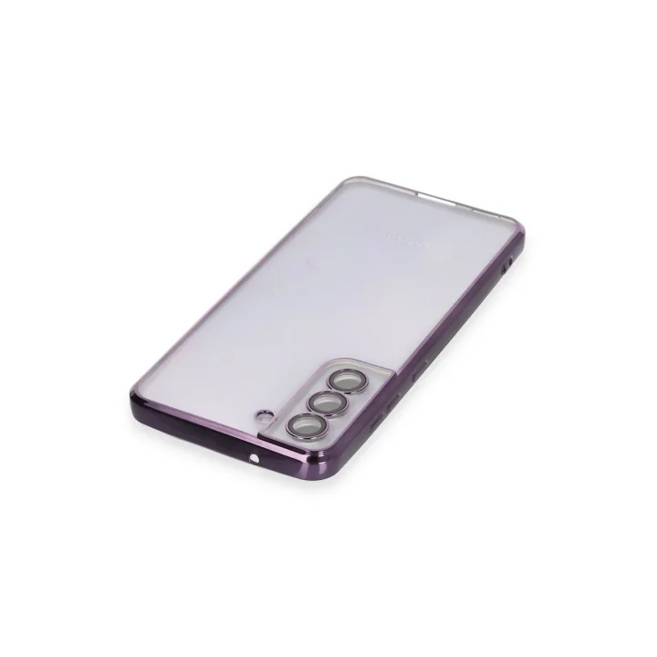 Mey İthalat®  Samsung Galaxy S21 FE Kılıf  Lensli Silikon - Mor