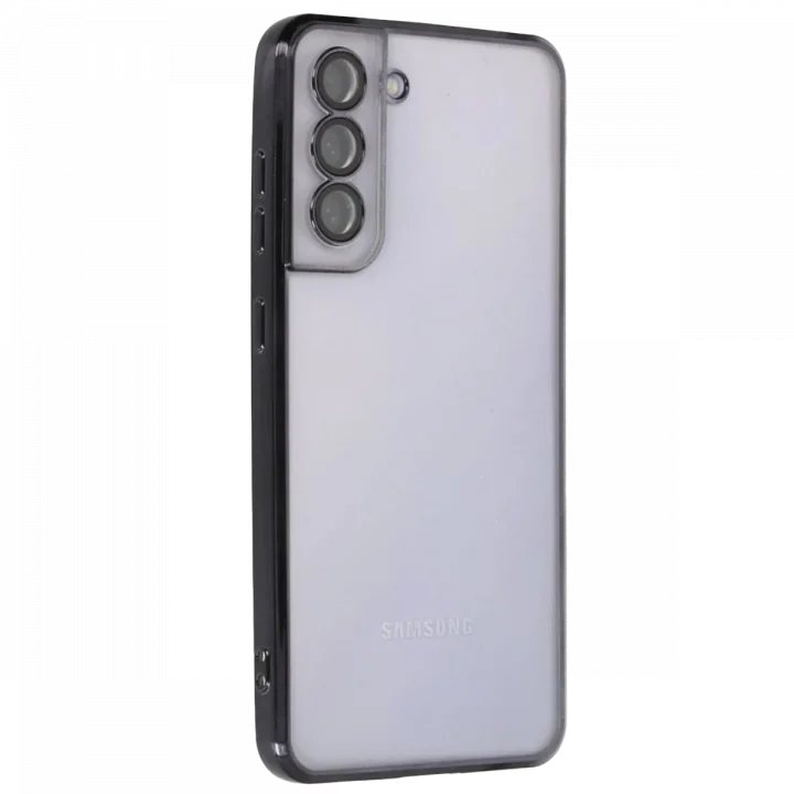 Mey İthalat®  Samsung Galaxy S21 FE Kılıf  Lensli Silikon - Siyah