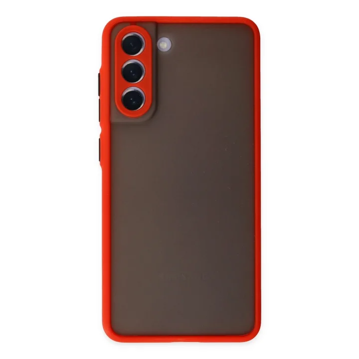 Mey İthalat®  Samsung Galaxy S21 FE Kılıf Montreal Silikon Kapak - Kırmızı