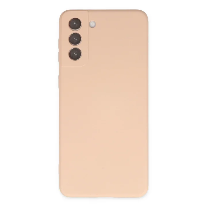 Mey İthalat®  Samsung Galaxy S21 FE Kılıf Nano içi Kadife Silikon - Pudra