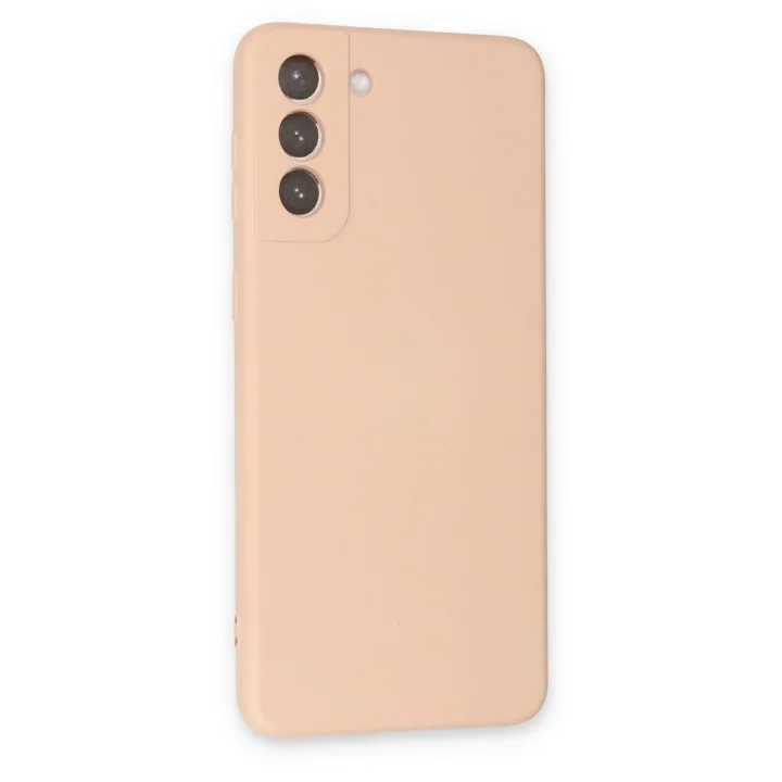 Mey İthalat®  Samsung Galaxy S21 Kılıf Nano içi Kadife Silikon - Pudra