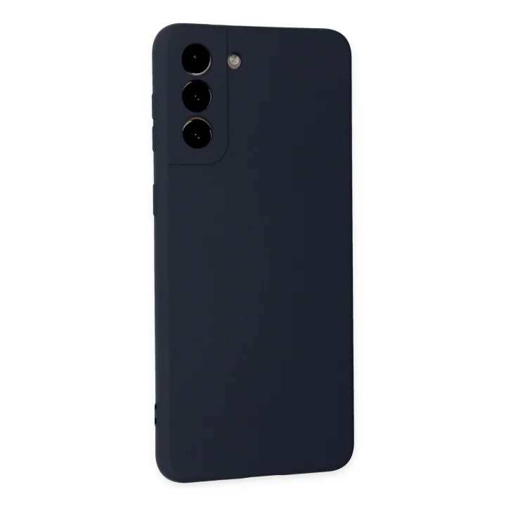 Mey İthalat®  Samsung Galaxy S21 Plus Kılıf Nano içi Kadife Silikon - Lacivert