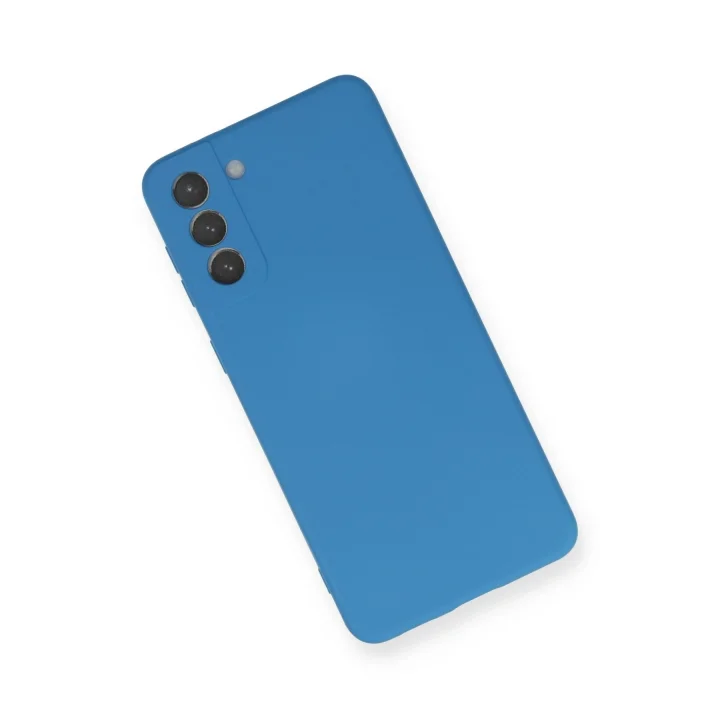 Mey İthalat®  Samsung Galaxy S21 Plus Kılıf Nano içi Kadife Silikon - Mavi